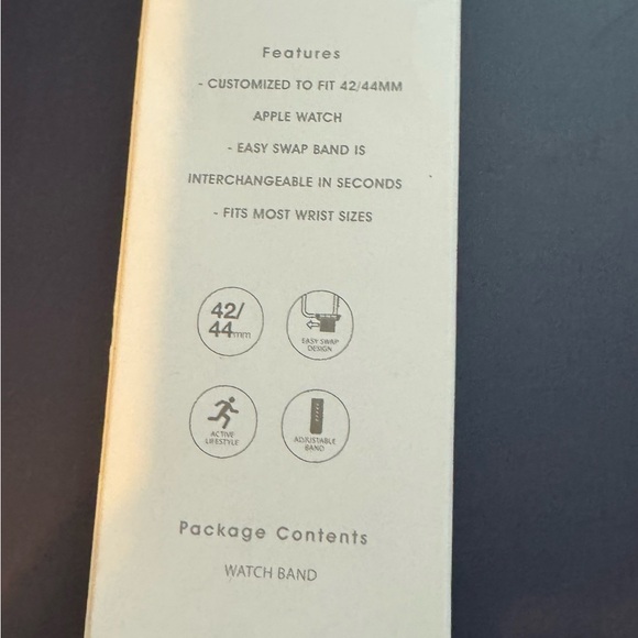 BANDZ WATCHBAND SILVER FITS APPLE WATCH 42/44MM  ADJUSTABLE BAND BAW4404-SIL NEW - Picture 3 of 3